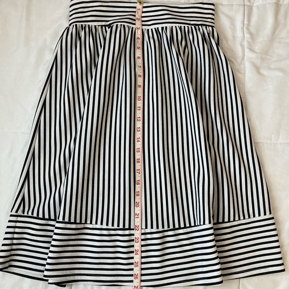 Black and White Stripped Skirt - Picture 1 of 5
